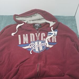 Men's Maroon Indycar Hoodie Jacket
